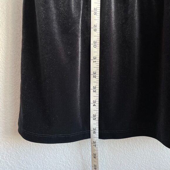 NWT Gap Women's Velvet Tiered Mini Dress with 3/4 Sleeves in Black Size M - Picture 8 of 11